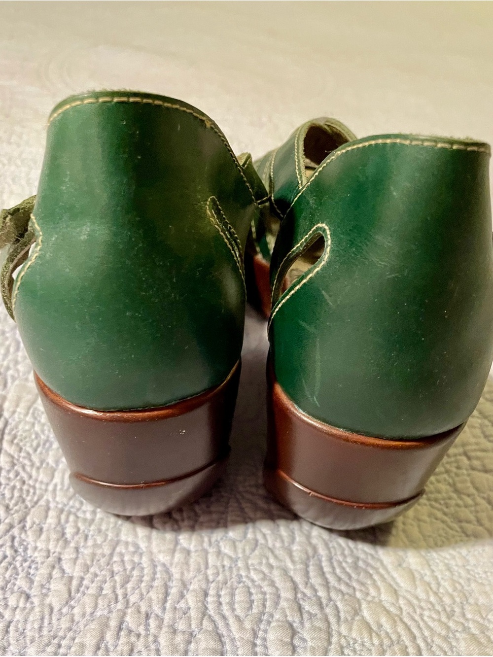 Fly London Green Women’s Leather Wedge Sandals - Strappy Comfort - Picture 3 of 7